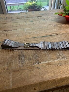Metallic Rose Gold Stretch Belt with Buckle Bought at Anthropologie
